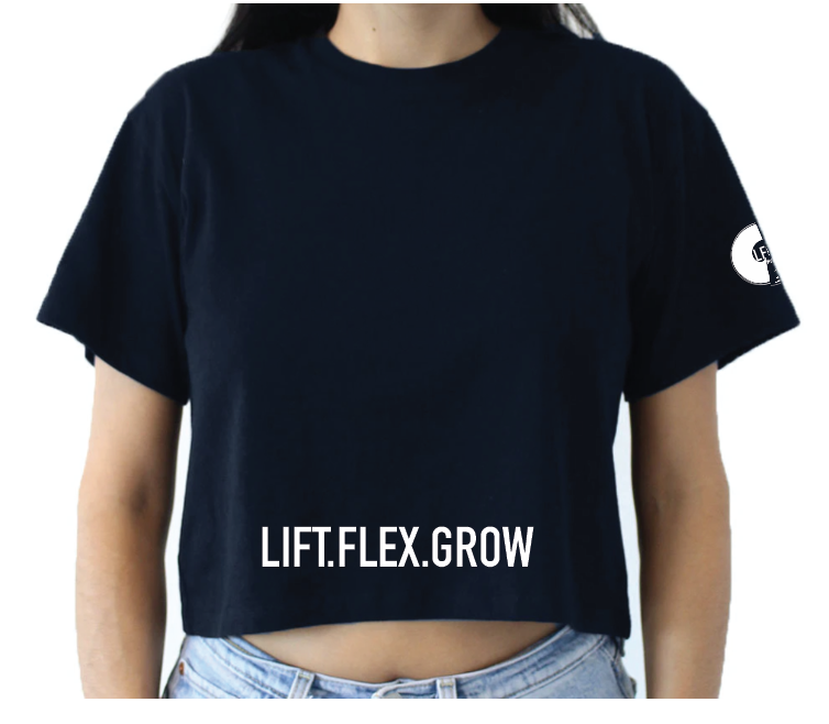 BLACK LIFT.FLEX.GROW CROPPED TEE Main Image